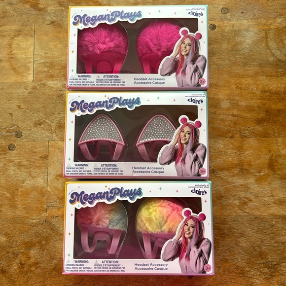 Megan Plays Claire’s 3 Packs Headset Accessory NWT Fits most Headsets MeganPlays - Picture 1 of 2